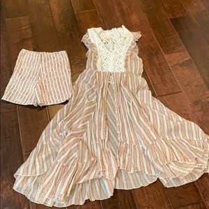 Free People dress with biker shorts size Small